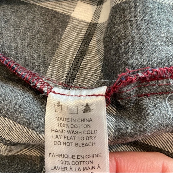 PAPER CRANE Red Plaid Shacket Full Zip Raw Hem Shirt Jacket Medium - Picture 5 of 7